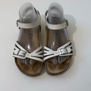 Birkenstock Bali White Leather Sandals Womens Size 8 /39